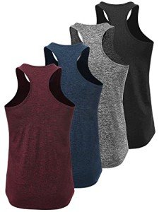 Men's Y-Back Dry Fit Workout Tank Tops - 4 Pack
