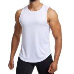 Men's Mesh Sleeveless Workout Tank - White