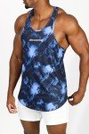 Jed North Men's Abstract Blue Bodybuilding Tank Top