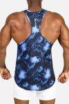 Jed North Men's Abstract Blue Bodybuilding Tank Top