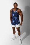 Jed North Men's Abstract Blue Bodybuilding Tank Top