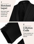 COOFANDY Men's Slim Fit Blazer Jacket - Black