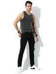 Men's Sparkly Sequin Sleeveless Tank Top - Silver