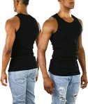 Men's Black Workout Tank Top - Medium