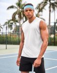 COOFANDY Men's V-Neck Gym Tank Top 3 Pack