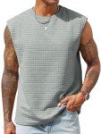 Men's Casual Sleeveless Workout Tank - Light Grey