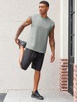 Men's Casual Sleeveless Workout Tank - Light Grey