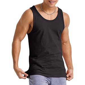 Hanes Men's Lightweight Black Tri-Blend Tank Top