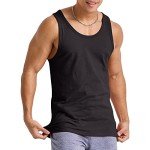 Hanes Men's Lightweight Black Tri-Blend Tank Top