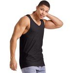 Hanes Men's Lightweight Black Tri-Blend Tank Top