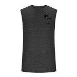 Men's Sleeveless Beach Tank Top - Dark Gray