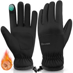 Men's Waterproof Winter Gloves with Touchscreen Feature