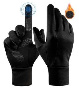 Men's Warm Touchscreen Winter Gloves - Black