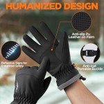 RIVMOUNT Touchscreen Waterproof Winter Gloves for All Activities