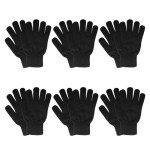 Men's Warm Knit Winter Gloves - 6 Pairs