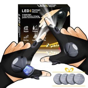 LED Flashlight Gloves for Men - Unique Gift