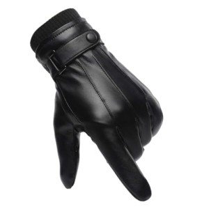Warm Windproof Leather Touchscreen Winter Gloves for Men