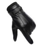 Warm Windproof Leather Touchscreen Winter Gloves for Men