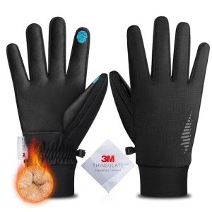 SIMARI Waterproof Touchscreen Winter Gloves for Men