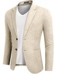Men's Big & Tall Light Khaki Casual Blazer