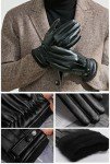 Warm Windproof Leather Touchscreen Winter Gloves for Men