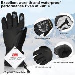 Men's Thermal Waterproof Ski Gloves with Touchscreen
