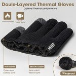 Men's Thermal Wool Knit Gloves with Fleece Lining