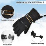 Men's Thermal Waterproof Ski Gloves with Touchscreen