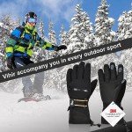 Men's Thermal Waterproof Ski Gloves with Touchscreen