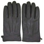 Luxury Lambskin Leather Touchscreen Winter Gloves for Men