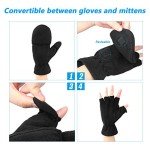 OZERO Thinsulate Fingerless Winter Mittens for Men
