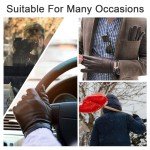 Luxury Lambskin Leather Touchscreen Winter Gloves for Men