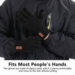 Men's Knitted Winter Gloves with Touchscreen Capability