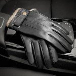 OZERO Men's Cashmere Lined Touchscreen Winter Gloves