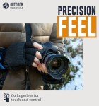 Men's Fingerless Winter Gloves with Flip Top Mittens