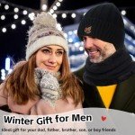 Men's Winter Beanie, Scarf, and Touchscreen Gloves