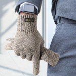 Men's Warm Wool Fleece Knit Winter Gloves
