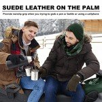 Men's Knitted Winter Touchscreen Gloves - Black