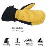 Men's Waterproof Fleece Winter Mittens - Yellow