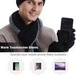 Men’s Winter Beanie, Scarf & Touchscreen Gloves Set
