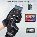 Men's Touchscreen Winter Leather Gloves - Waterproof