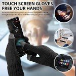 Men's Warm Touchscreen Thermal Winter Gloves - Black