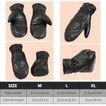 Men's Sheepskin Leather Winter Mittens and Gloves