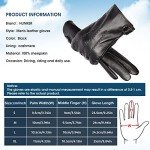 Men's Black Sheepskin Leather Winter Touchscreen Gloves