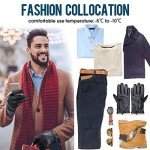 Men's Winter Sheepskin Leather Gloves with Cashmere Lining