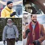 Men's Winter Sheepskin Leather Gloves with Cashmere Lining