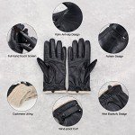 Men's Winter Sheepskin Leather Gloves with Cashmere Lining