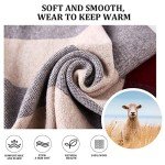 Men's Soft Merino Wool Scarf - Grey, Camel, Red
