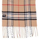 Classic Check Plaid Winter Scarf for Men