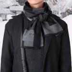 Men's Winter Tartan Cashmere-Like Knitted Scarf